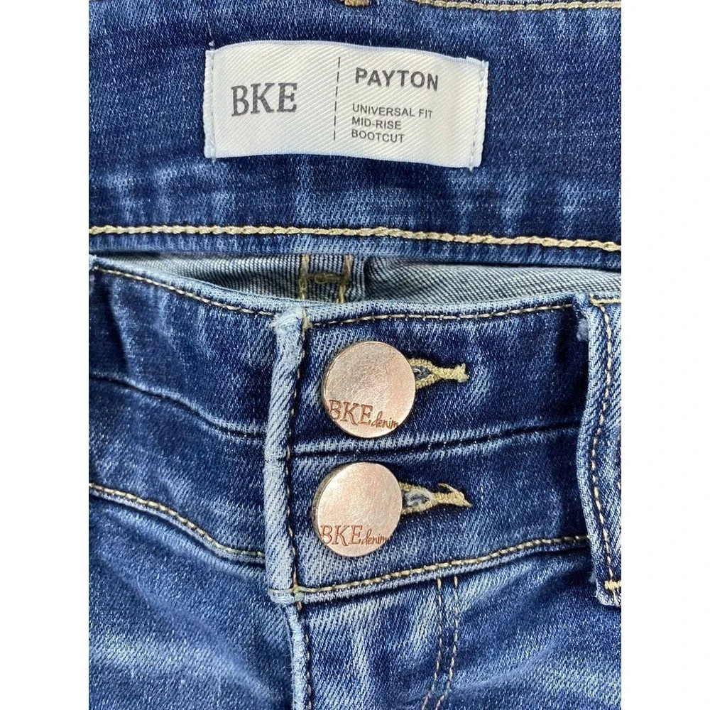 BKE Jeans Womens 28 Boot Cut Mid Rise Denim Stretch Medium Wash Payton - Picture 6 of 9